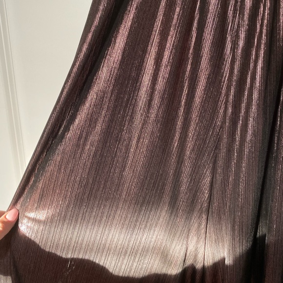 Urban Outfitters | Purple Metallic Wide Leg Jumpsuit - Picture 5 of 5